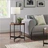 Alaterre Furniture Brookline 20" Round End Table, Medium Chestnut AWBL1868